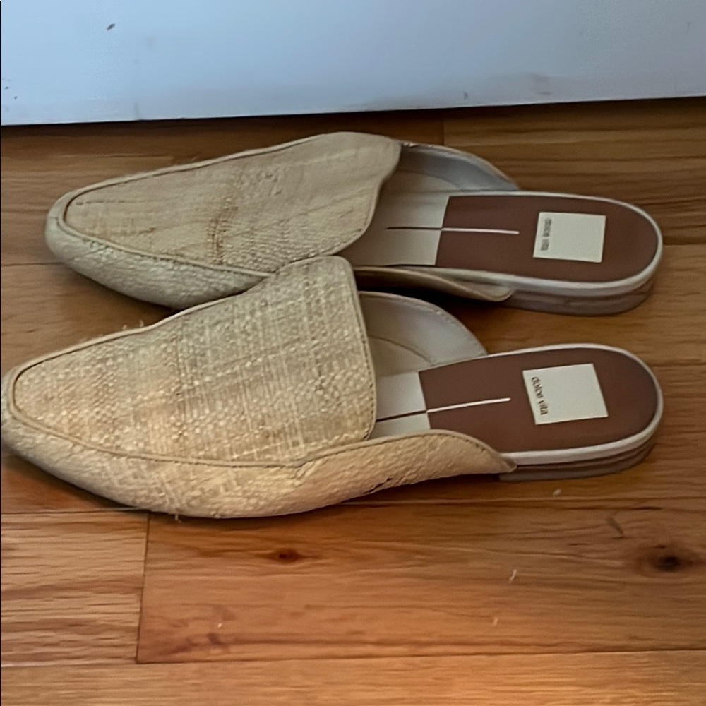 Dolce Vita Beige Woven Slip-On Loafers women’s size 9.5